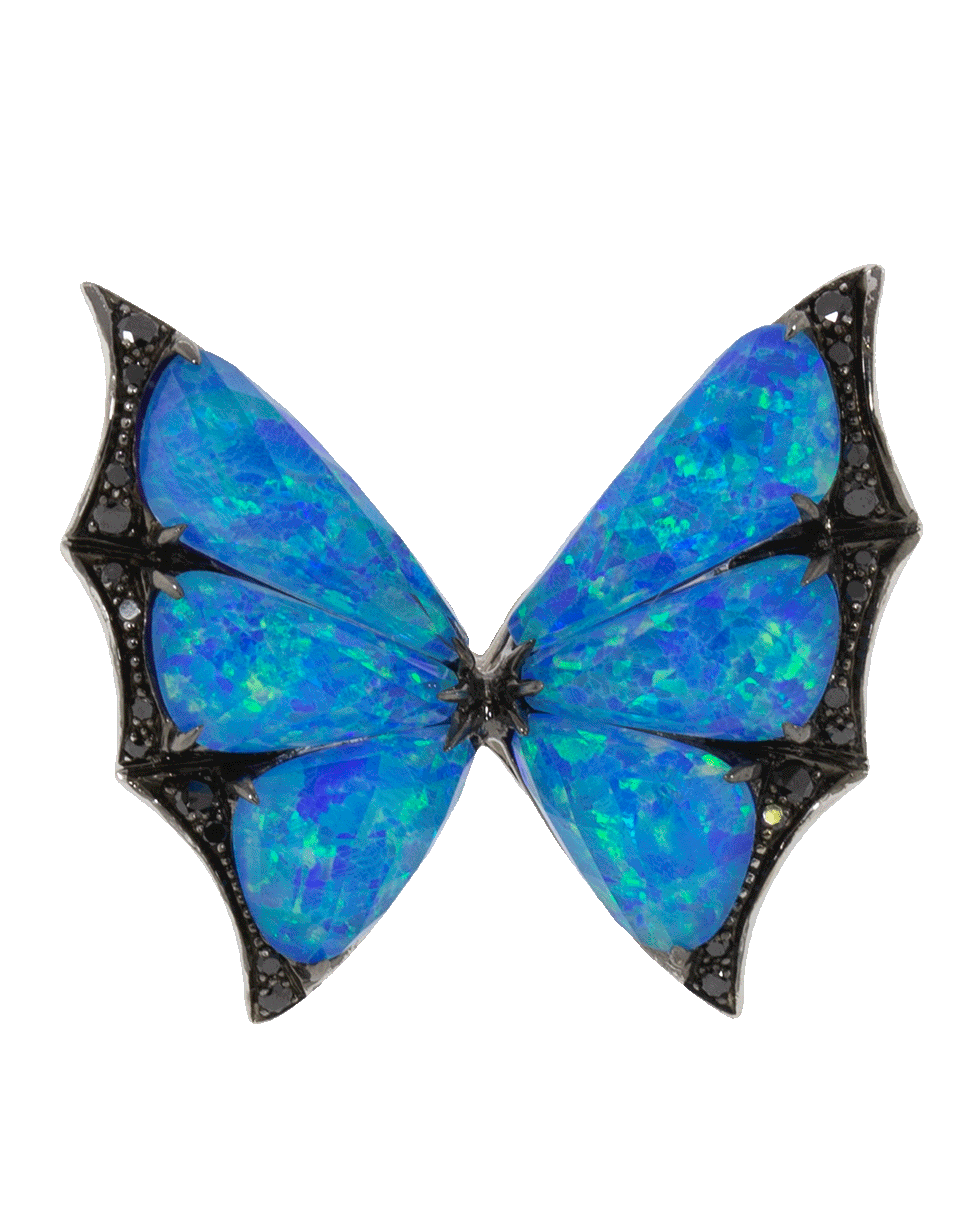 STEPHEN WEBSTER-Small Fly By Night Crystal Haze Ring-WHITE GOLD