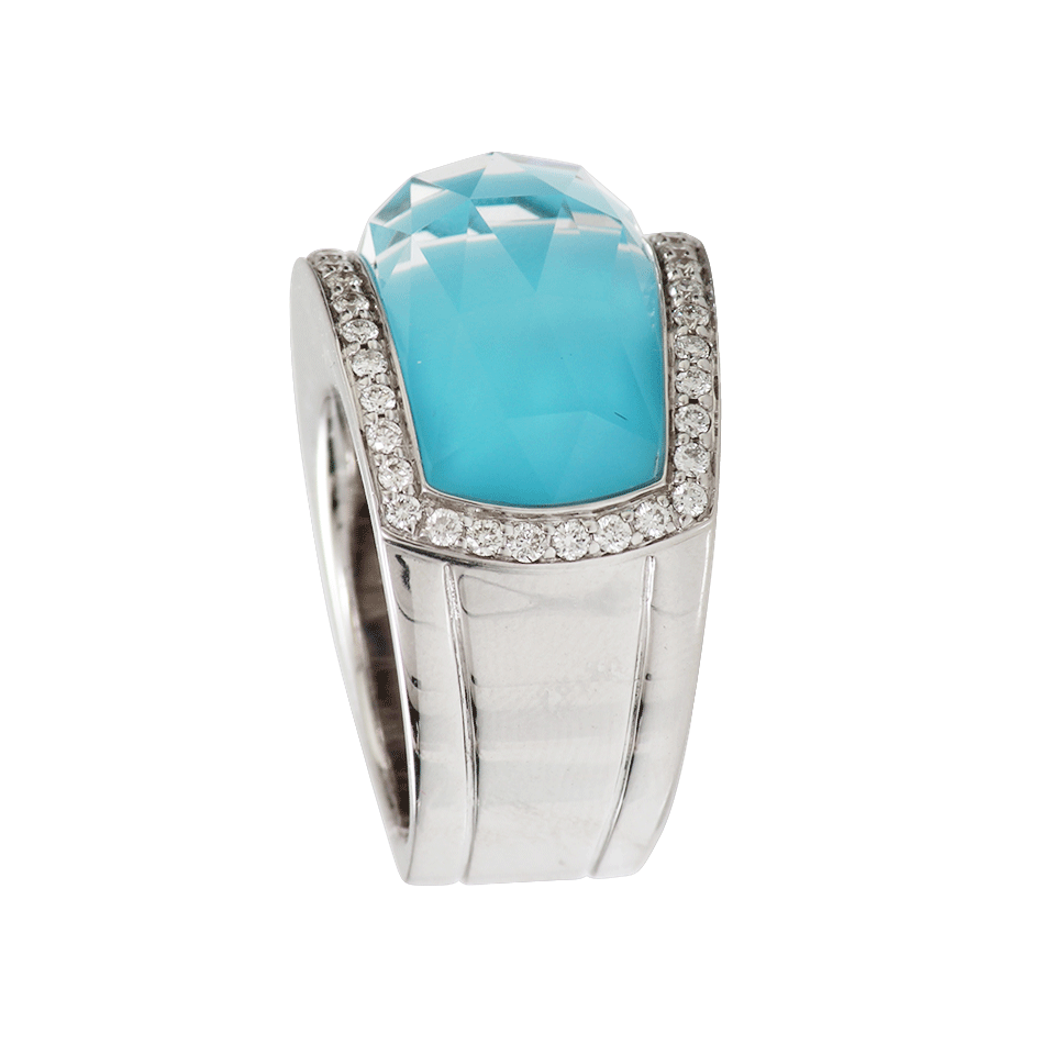 STEPHEN WEBSTER-Turquoise Quartz Ring-WHITE GOLD