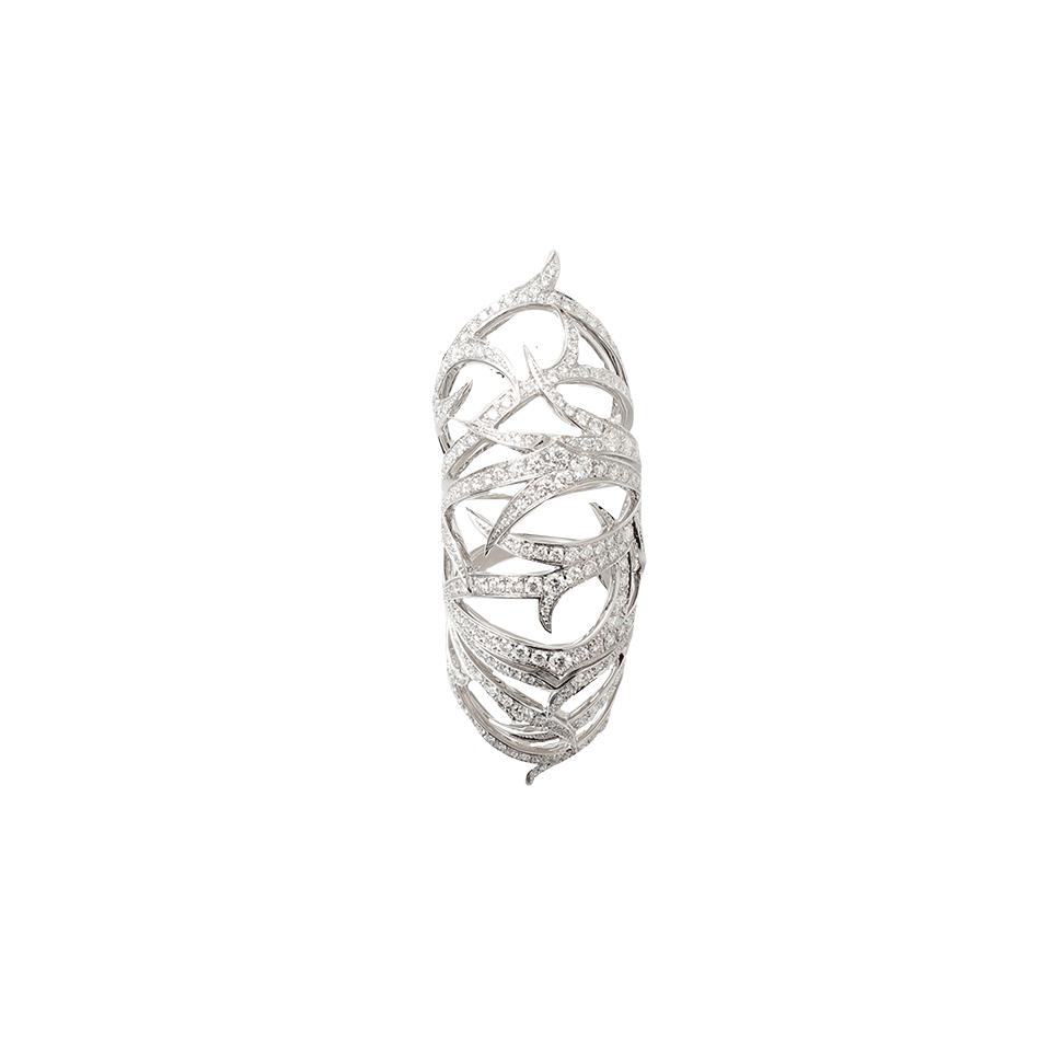 STEPHEN WEBSTER-Diamond Pave Finger Ring-WHITE GOLD