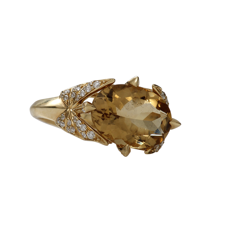 STEPHEN WEBSTER-Citrine Ring-YELLOW GOLD