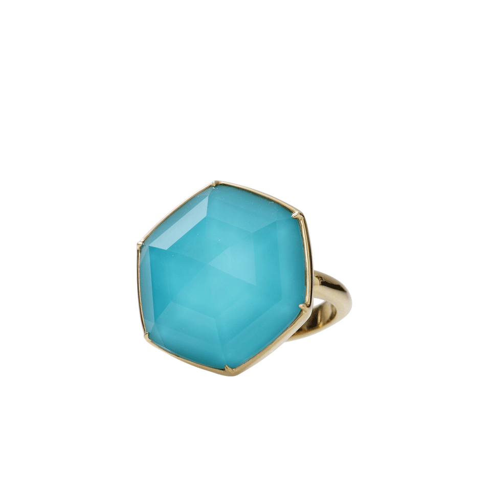 STEPHEN WEBSTER-Turquoise Quartz Ring-YELLOW GOLD