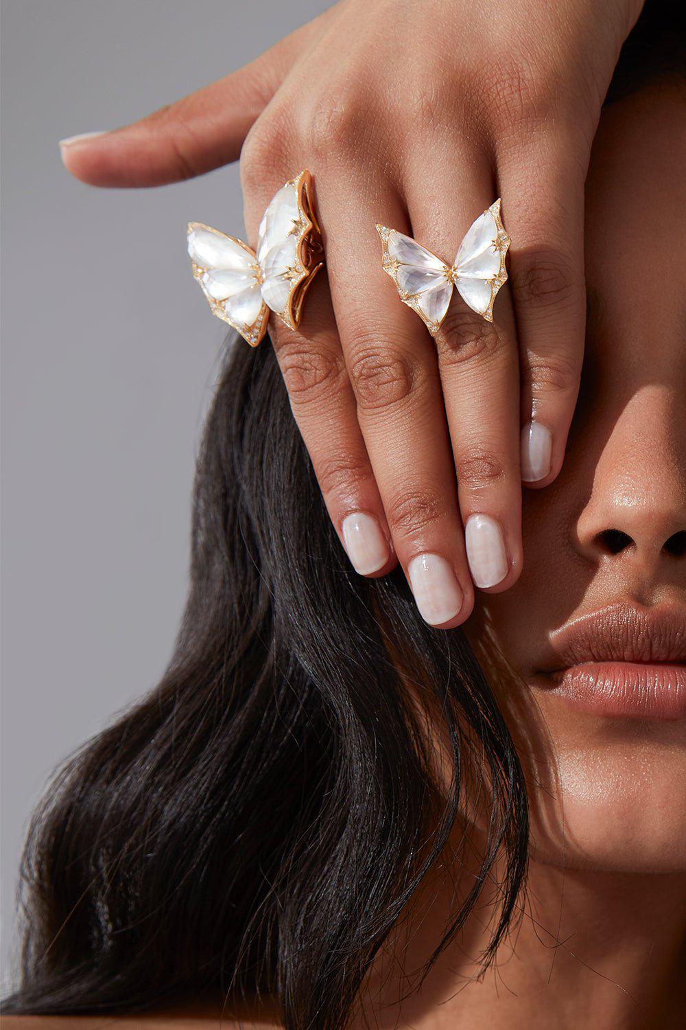 STEPHEN WEBSTER-Fly By Night Large Cocktail Ring-YELLOW GOLD