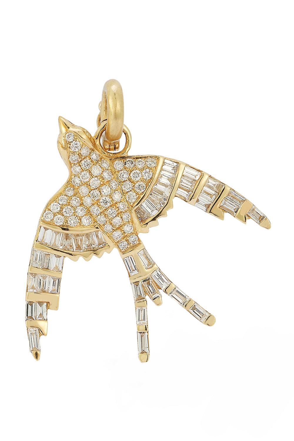 Diamond Evelyn Bird Charm-YELLOW GOLD-JEWELRYFINE JEWELPENDANT-STORROW
