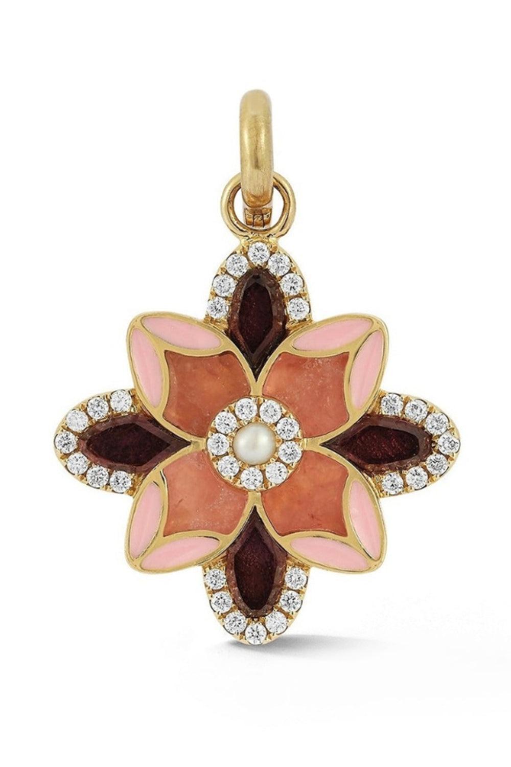 Flower Charm Pendant-YELLOW GOLD-JEWELRYFINE JEWELPENDANT-STORROW