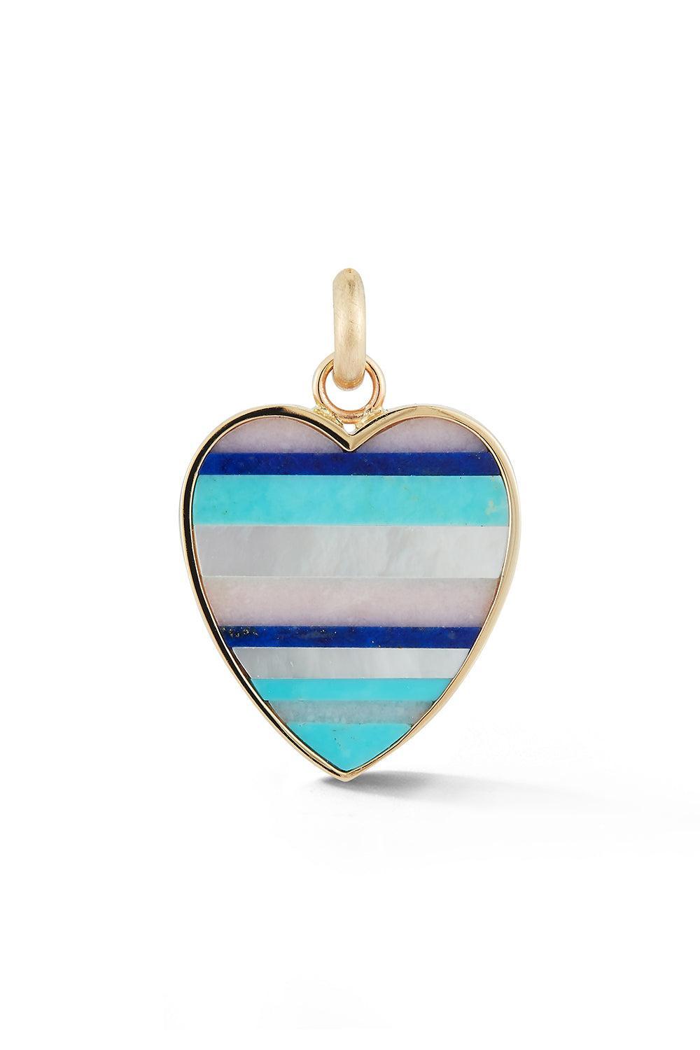 Lapis Pearl Heart Pendant-YELLOW GOLD-JEWELRYFINE JEWELPENDANT-STORROW