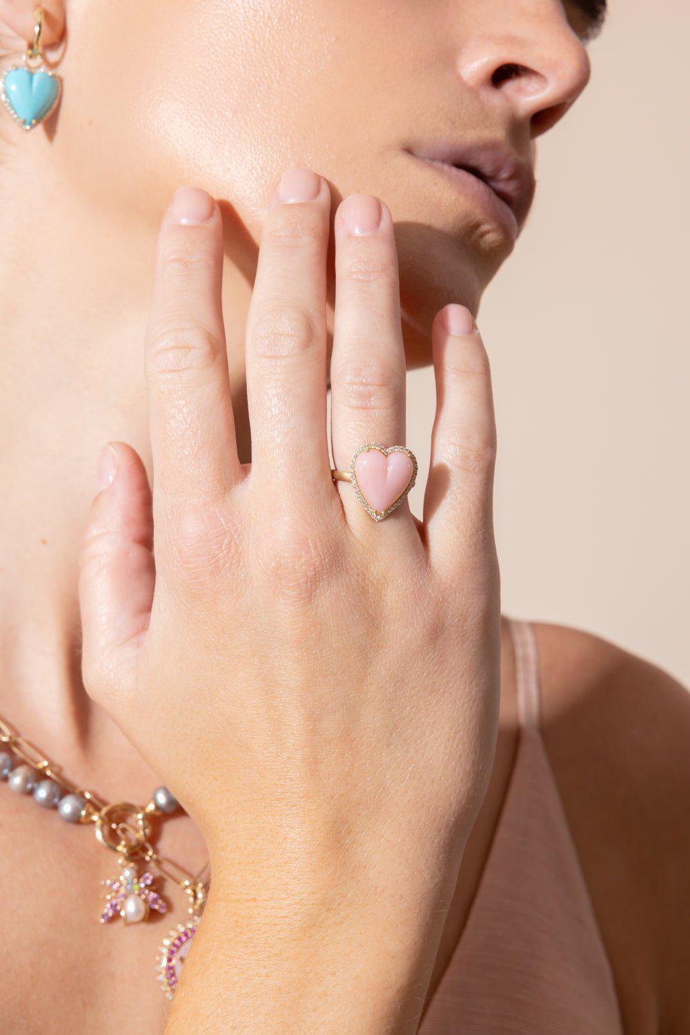 STORROW-Pink Opal Alana Ring-YELLOW GOLD