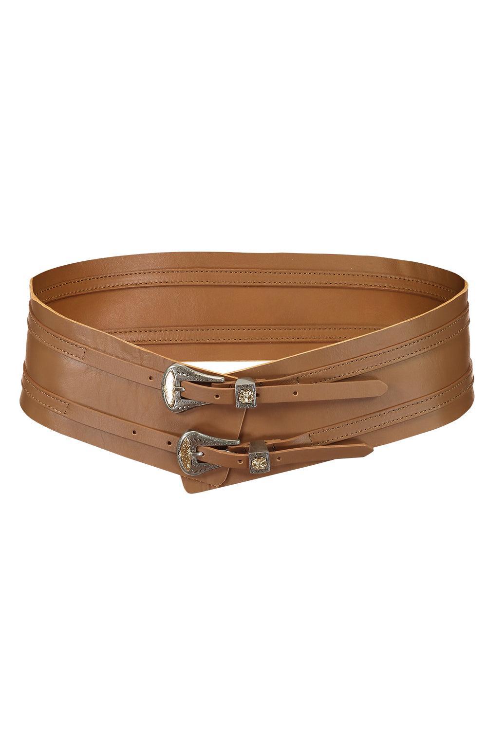 Double Buckle Wide Belt-FHTNGDSL-XS-ACCESSORIEBELTS-STREETS AHEAD