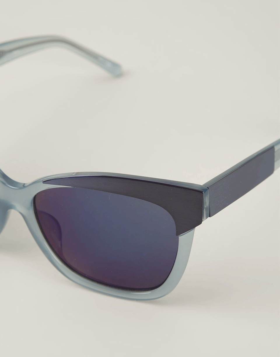 SUNO-Cat Eye Oversized Sunglasses-BLE/NVY