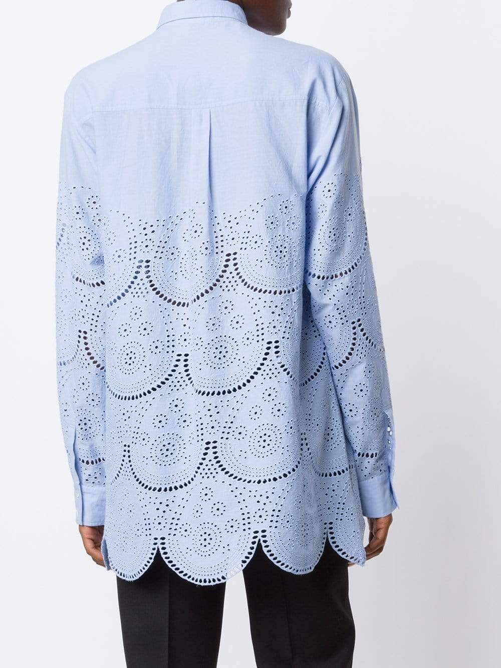 SUNO-Eyelet Button Down Blouse-