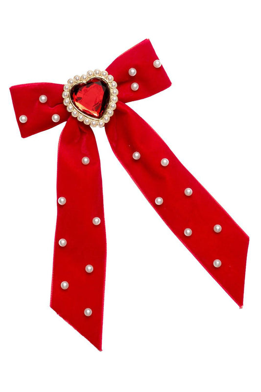 Ruby Red Heartfelt Hairbow-RED-ACCESSORIEGIFT-SUPER SMALLS