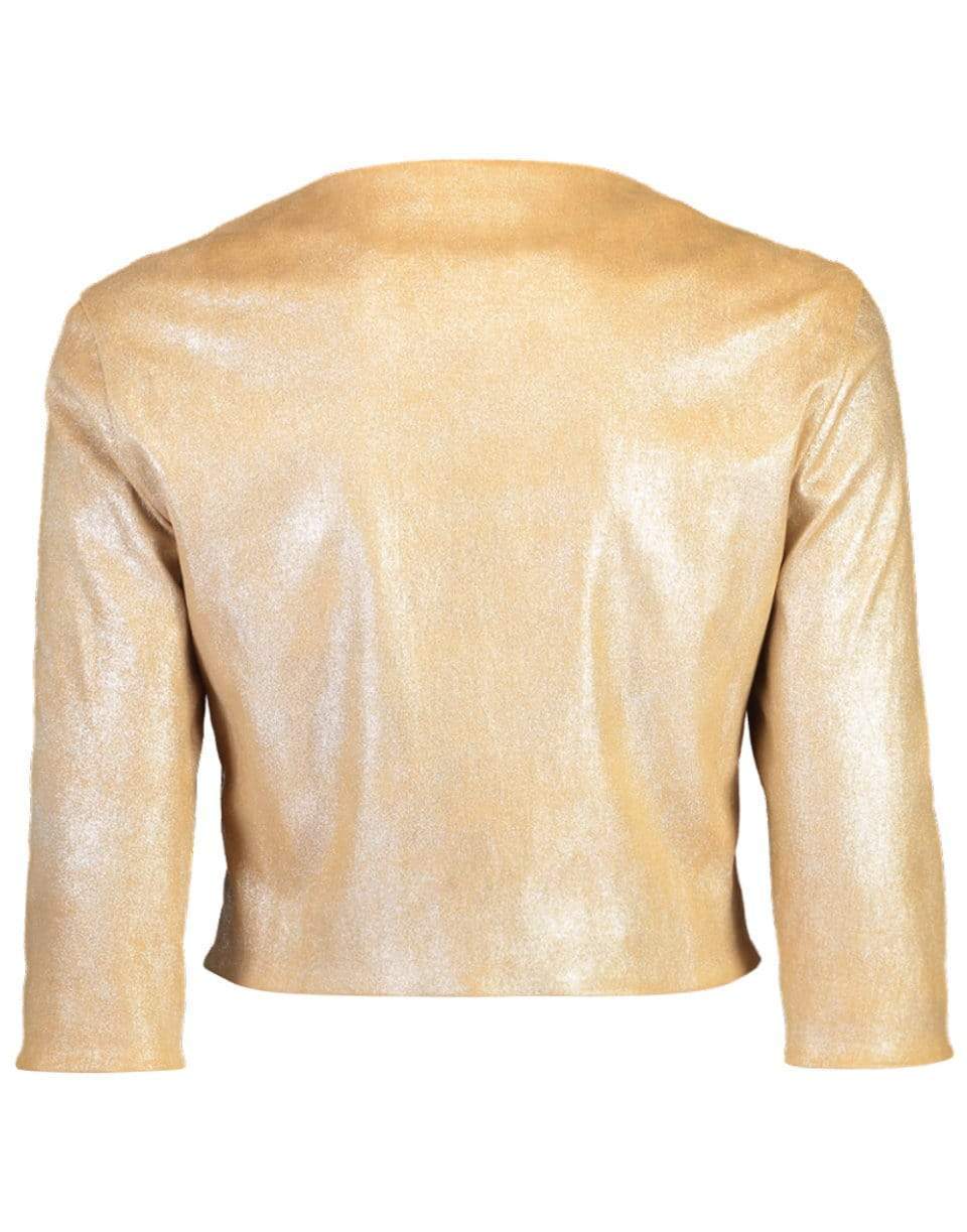 SUSAN BENDER-Stretch Leather Cardigan Jacket - Suede-