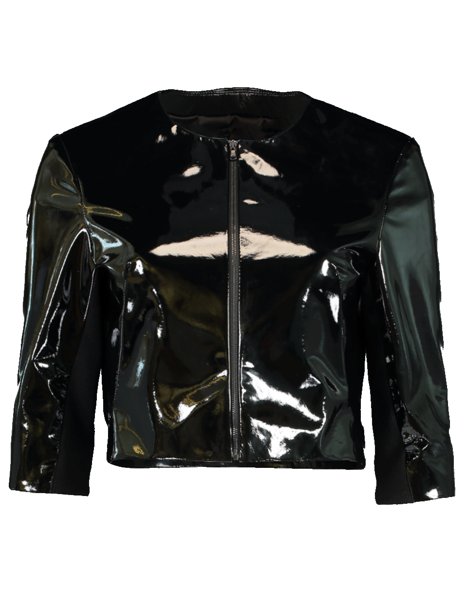 SUSAN BENDER-Patent Leather Cardigan-