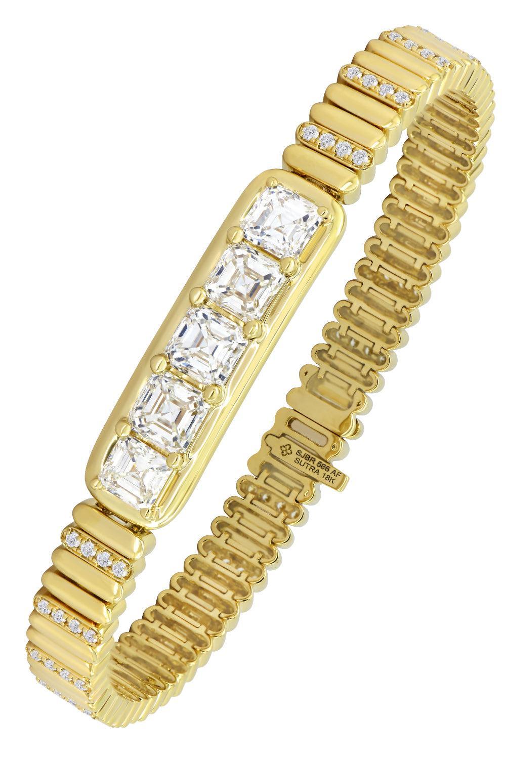  Diamond Tag ID Bracelet-YELLOW GOLD-JEWELRYFINE JEWELBRACELET O-SUTRA 