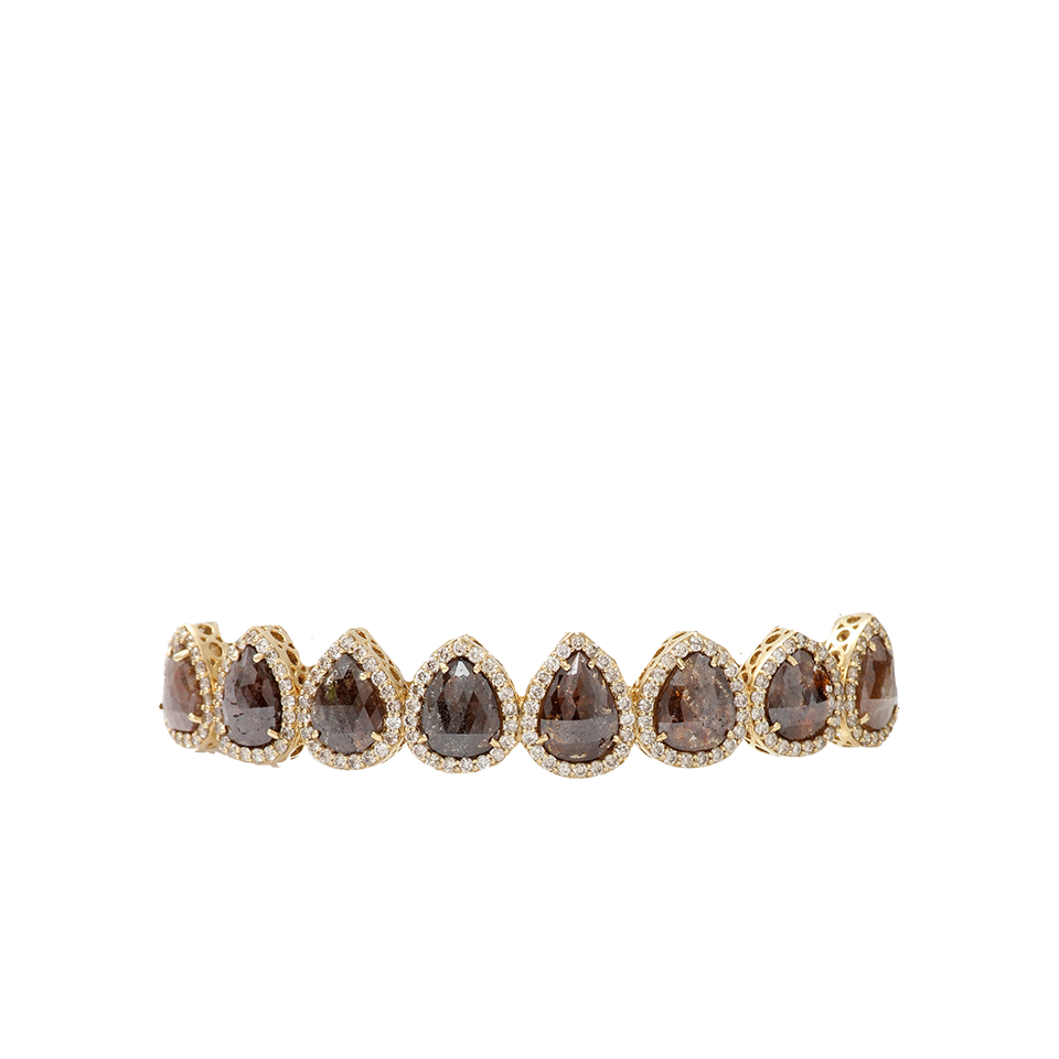 SUTRA-Rough-Cut Natural Diamond Bracelet-YLLW GLD