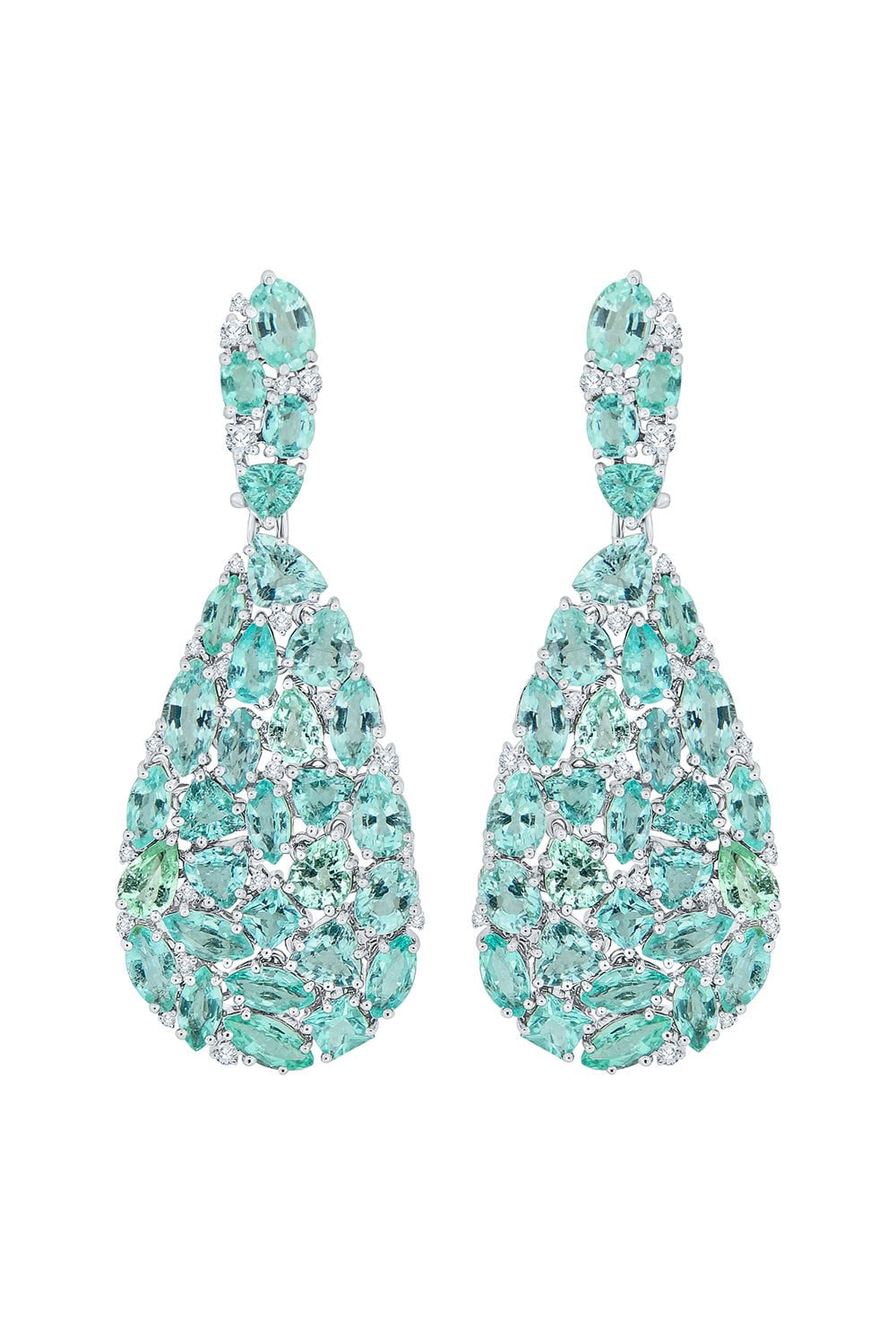 SUTRA-Paraiba Earrings-WHITE GOLD