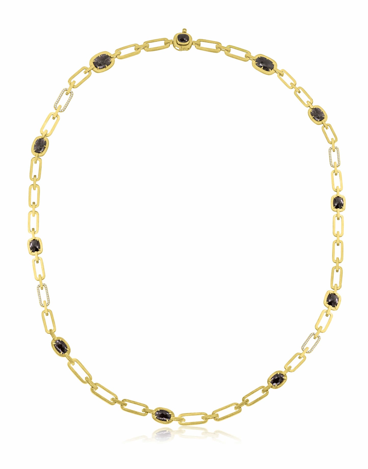 SUTRA-Rough Cut Diamond Necklace-YELLOW GOLD
