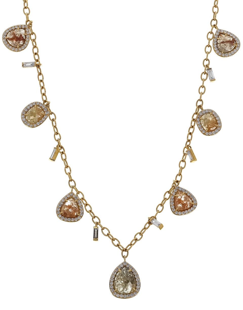 SUTRA-Rough Cut Diamond NWL Necklace-YELLOW GOLD
