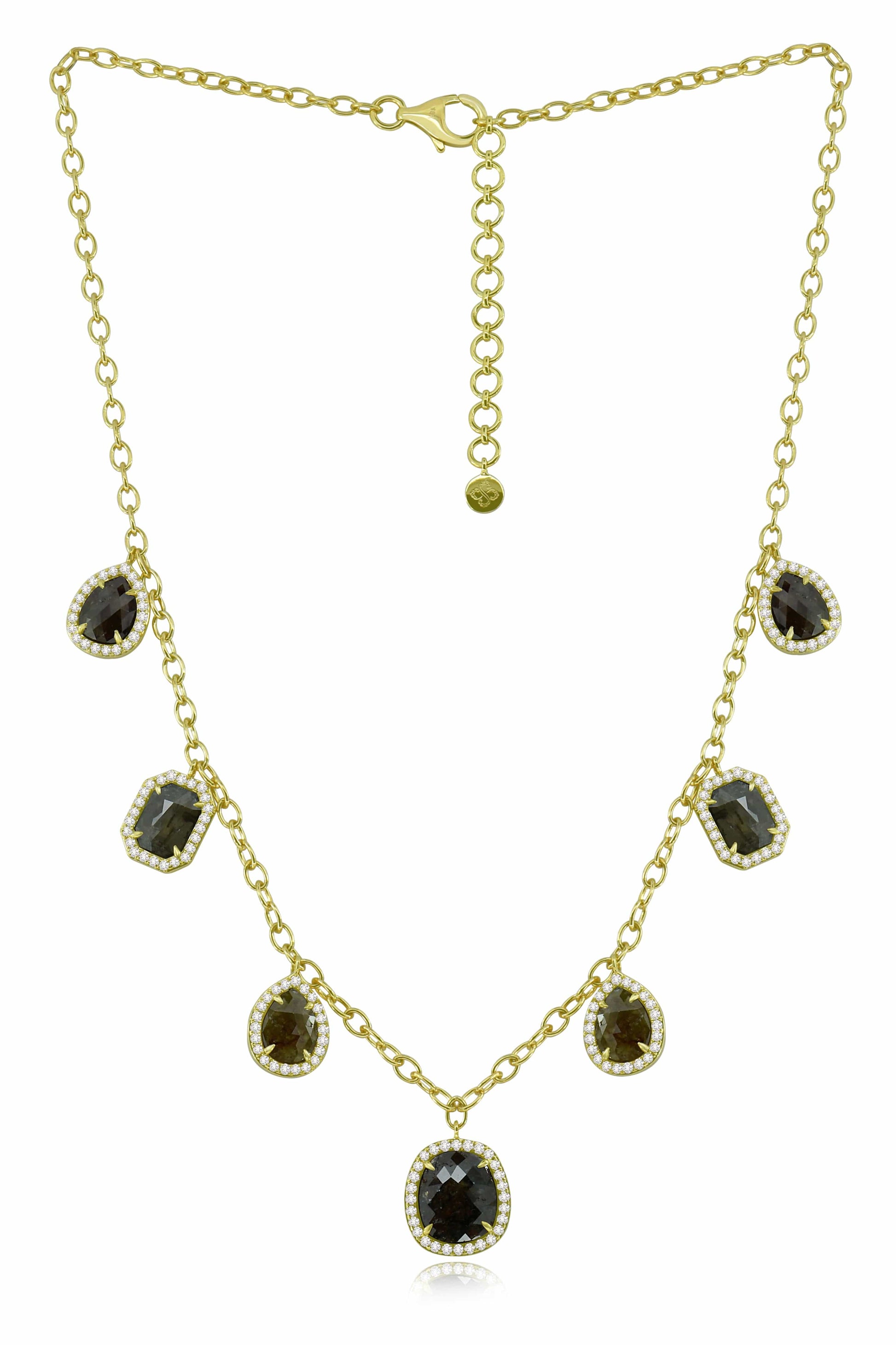 SUTRA-Rough Diamond Necklace-YELLOW GOLD