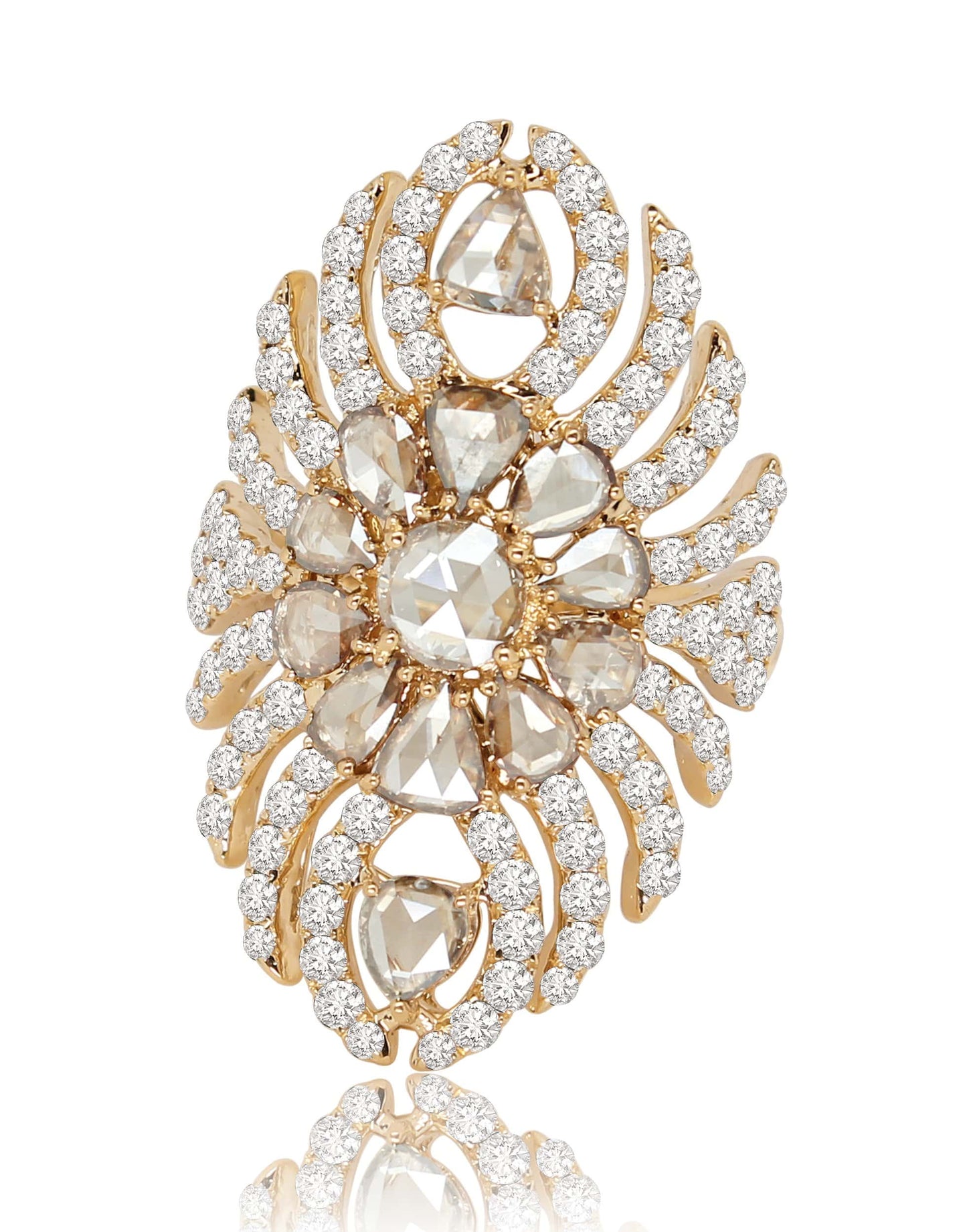 SUTRA-Diamond Shield Ring-ROSE GOLD