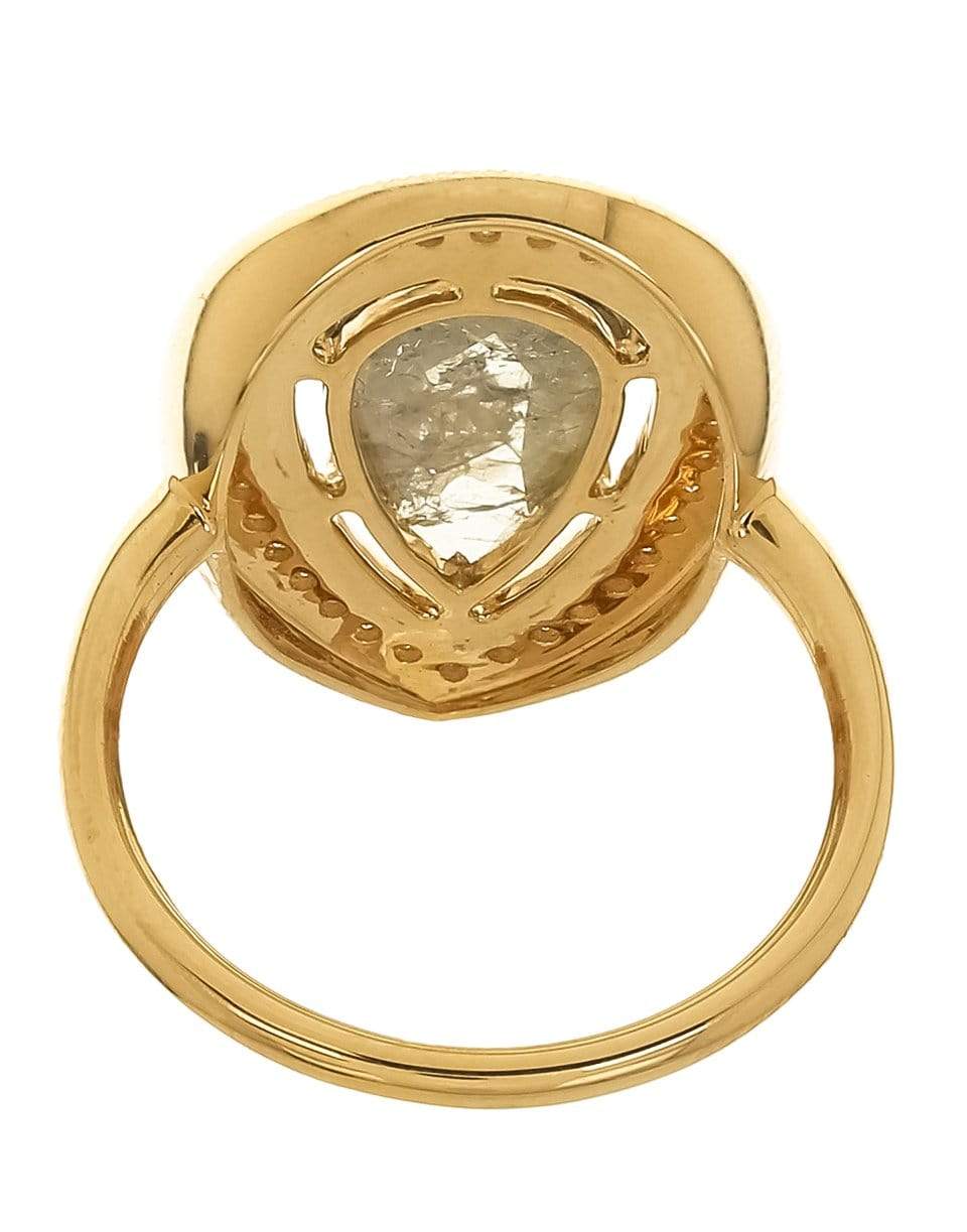 SUTRA-Large Rough Cut Diamond Ring-YELLOW GOLD