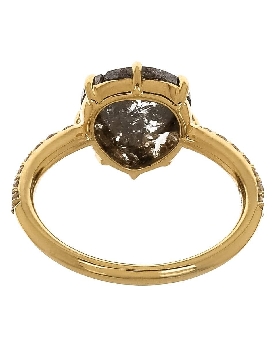 SUTRA-Rough Cut Diamond Pave Ring-YELLOW GOLD