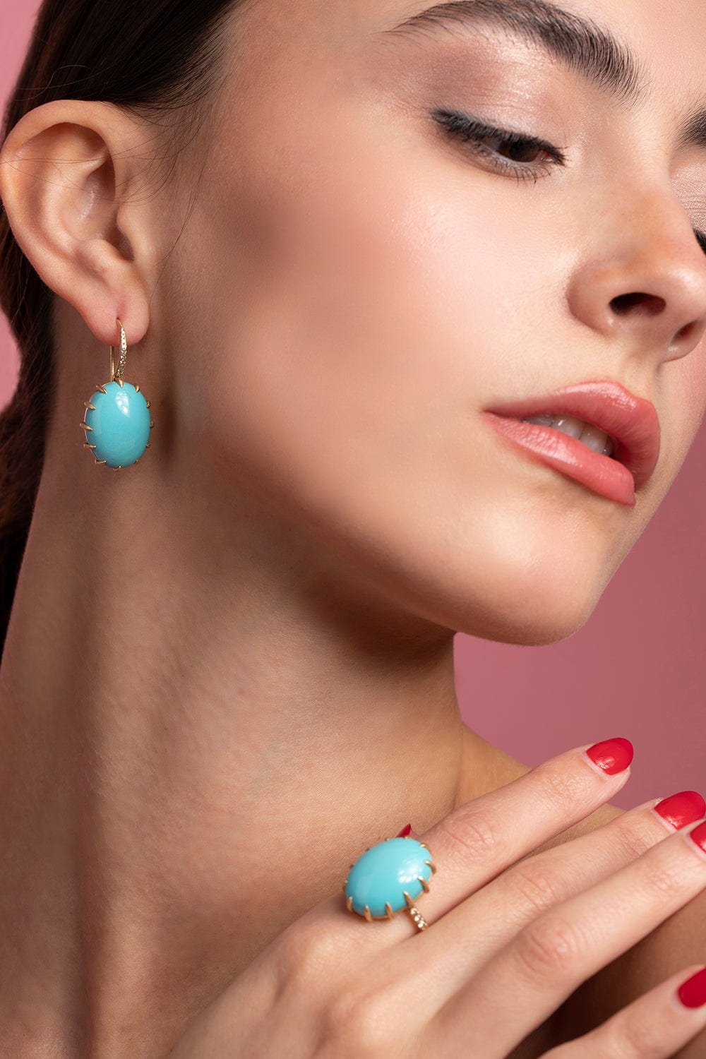 SUTRA-Turquoise Resort Ring-YELLOW GOLD