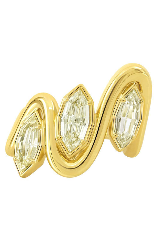 Diamond Three Wave Ring-YELLOW GOLD-7.5-JEWELRYFINE JEWELRING-SUTRA