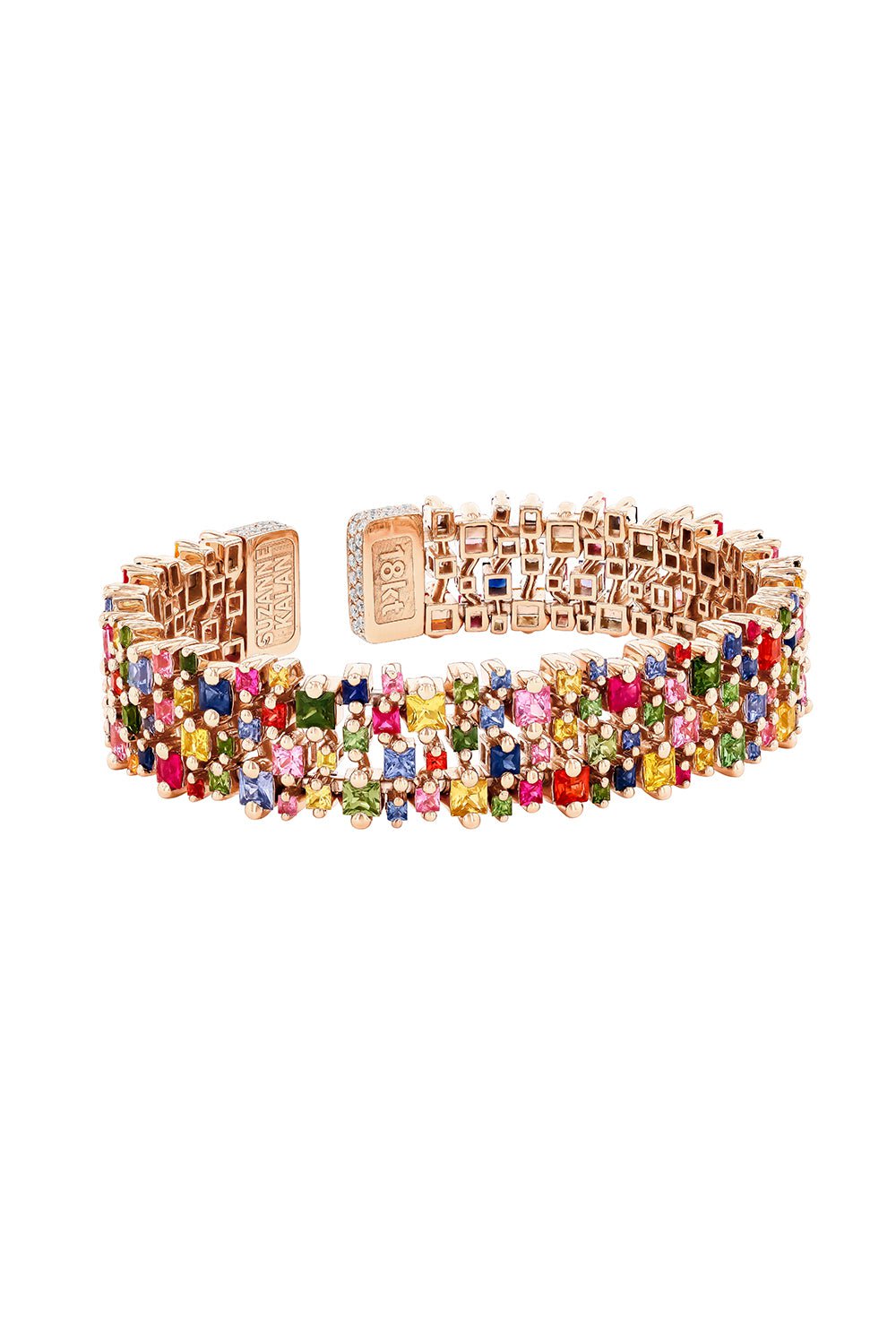 SUZANNE KALAN-Sapphire Diamond Bangle Bracelet-ROSE GOLD