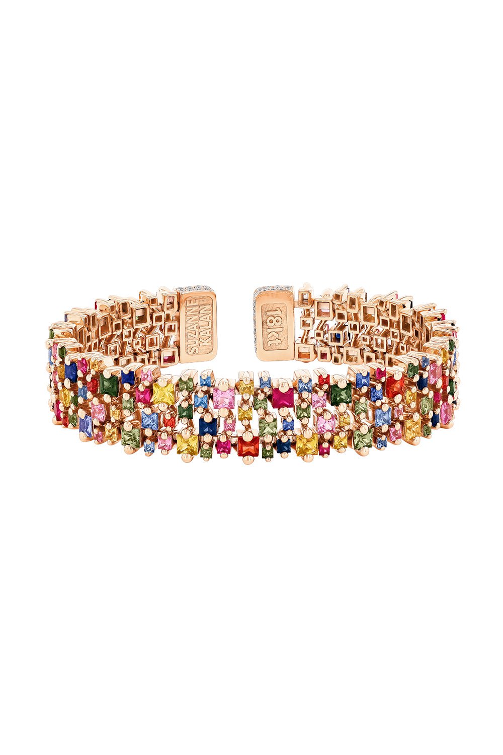 SUZANNE KALAN-Sapphire Diamond Bangle Bracelet-ROSE GOLD