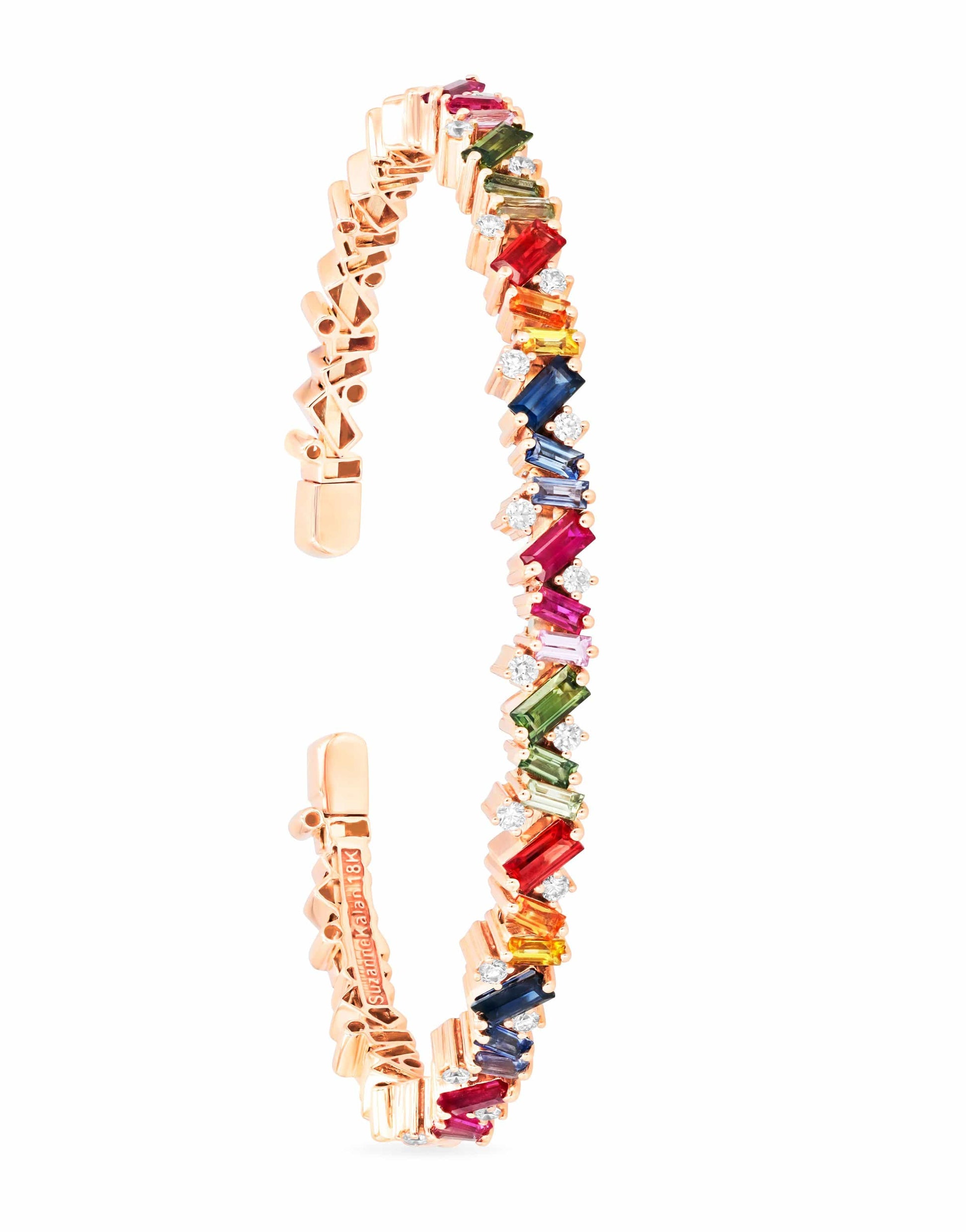 SUZANNE KALAN-Rainbow Sapphire Bracelet-ROSE GOLD