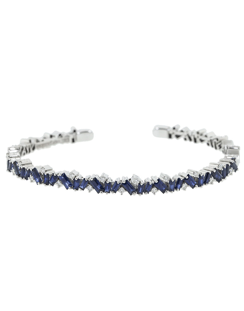 SUZANNE KALAN-Blue Sapphire and Diamond Bliss Bracelet-WHITE GOLD