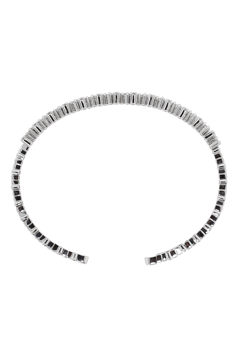 SUZANNE KALAN-Fireworks Diamond Baguette Bangle-WHITE GOLD