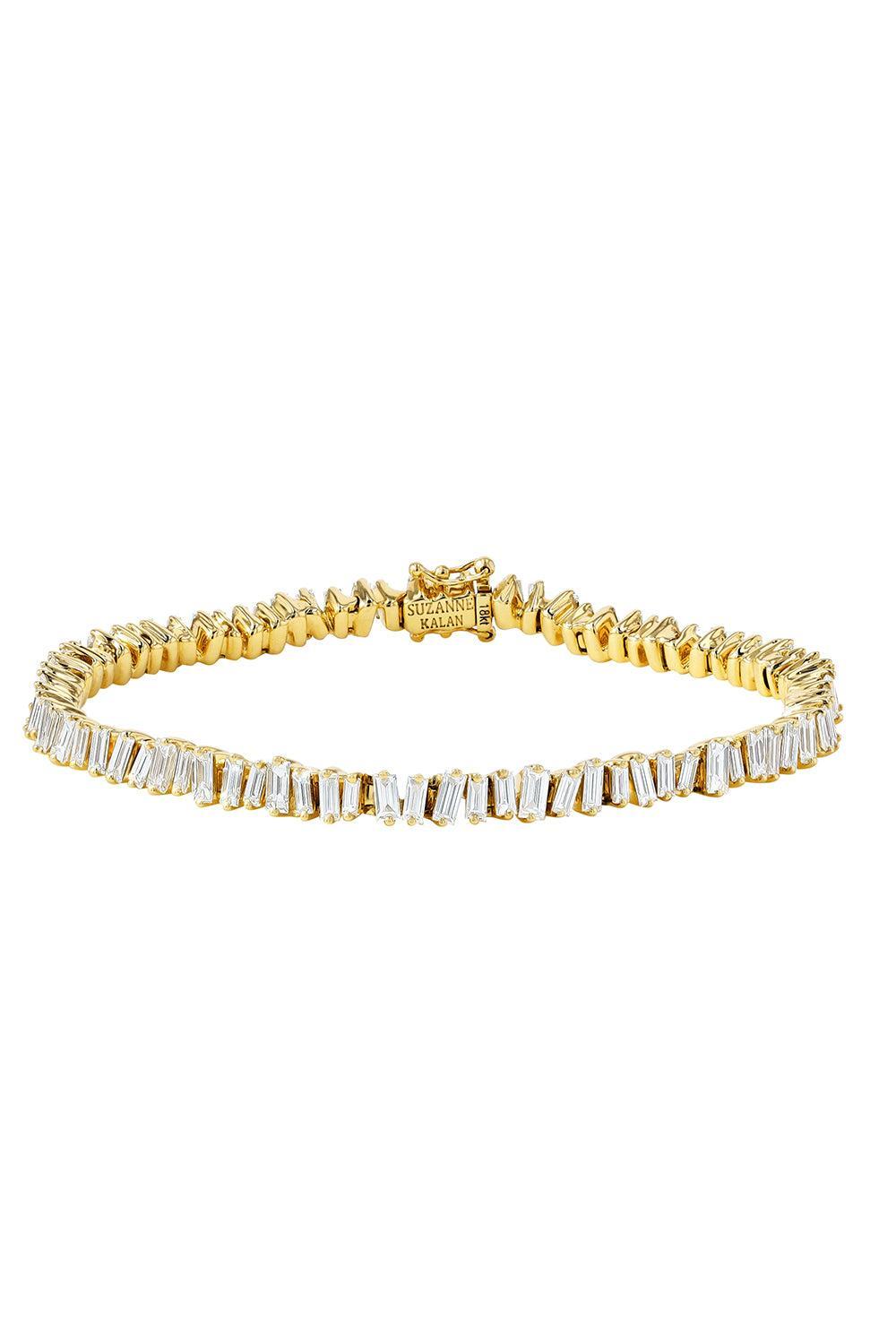 Classic Diamond Baguette Tennis Bracelet-YELLOW GOLD-7-JEWELRYFINE JEWELBRACELET O-SUZANNE KALAN