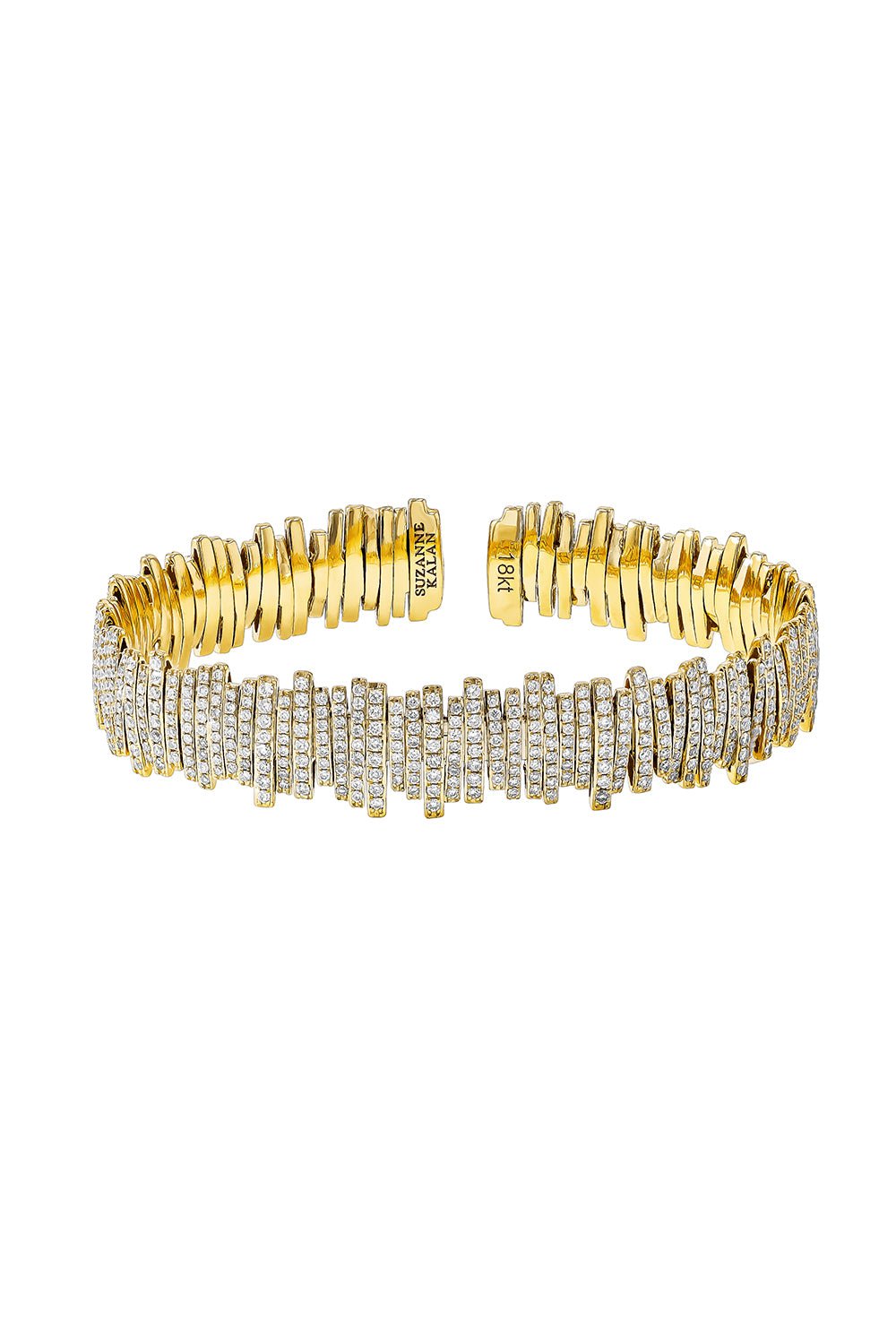 SUZANNE KALAN-Classic Diamond Full Pave Cuff-YELLOW GOLD
