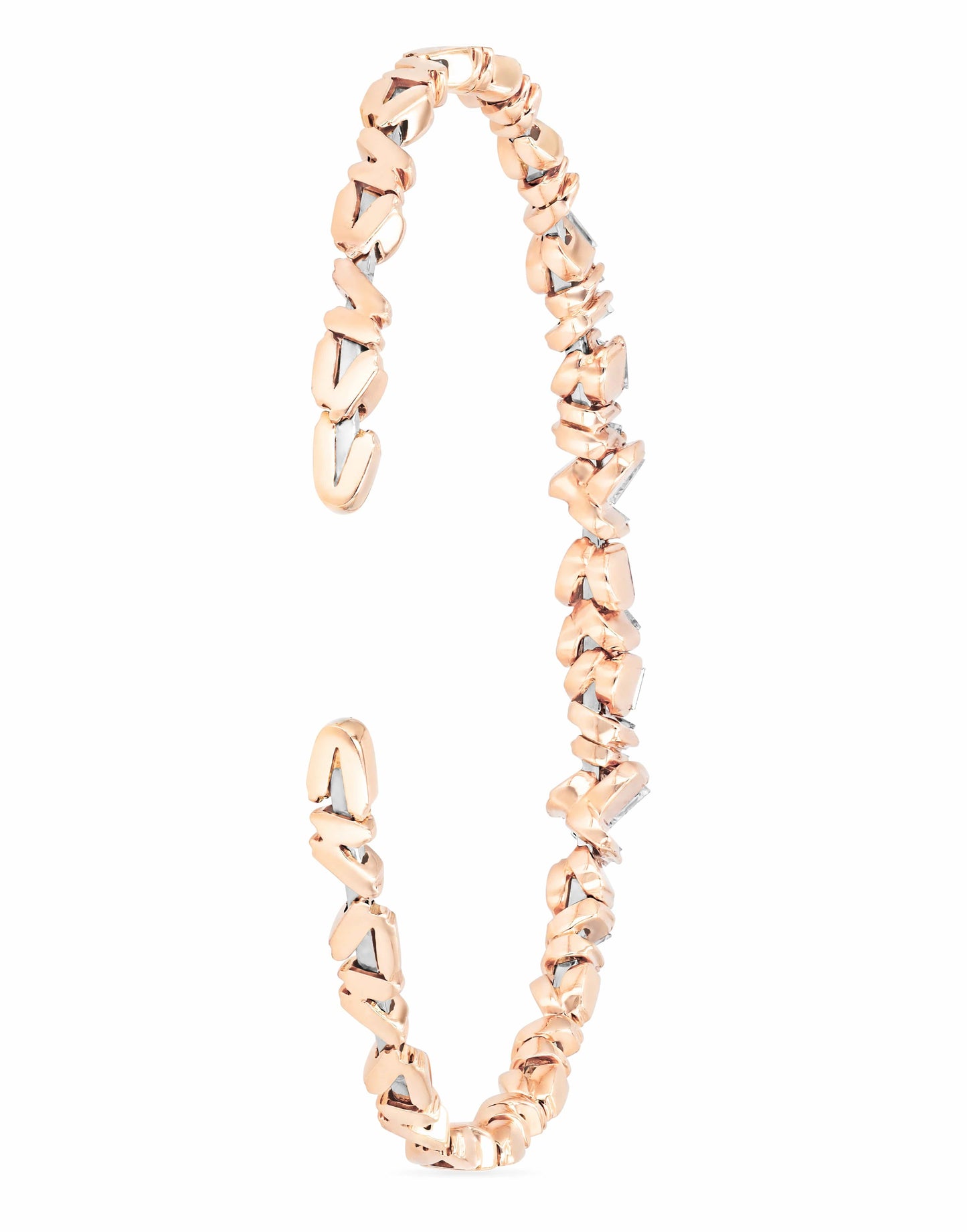SUZANNE KALAN-Fireworks Diamond Baguette Bangle-ROSE GOLD
