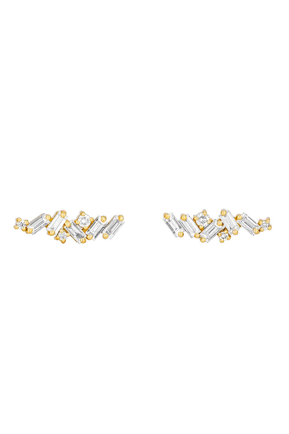 SUZANNE KALAN-Frenzy Diamond Stud Earrings-ROSE GOLD