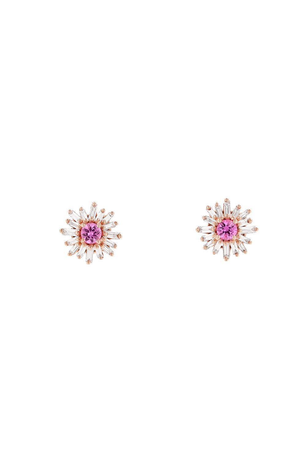 Pink Sapphire Stud Earrings-ROSE GOLD-JEWELRYFINE JEWELEARRING-SUZANNE KALAN