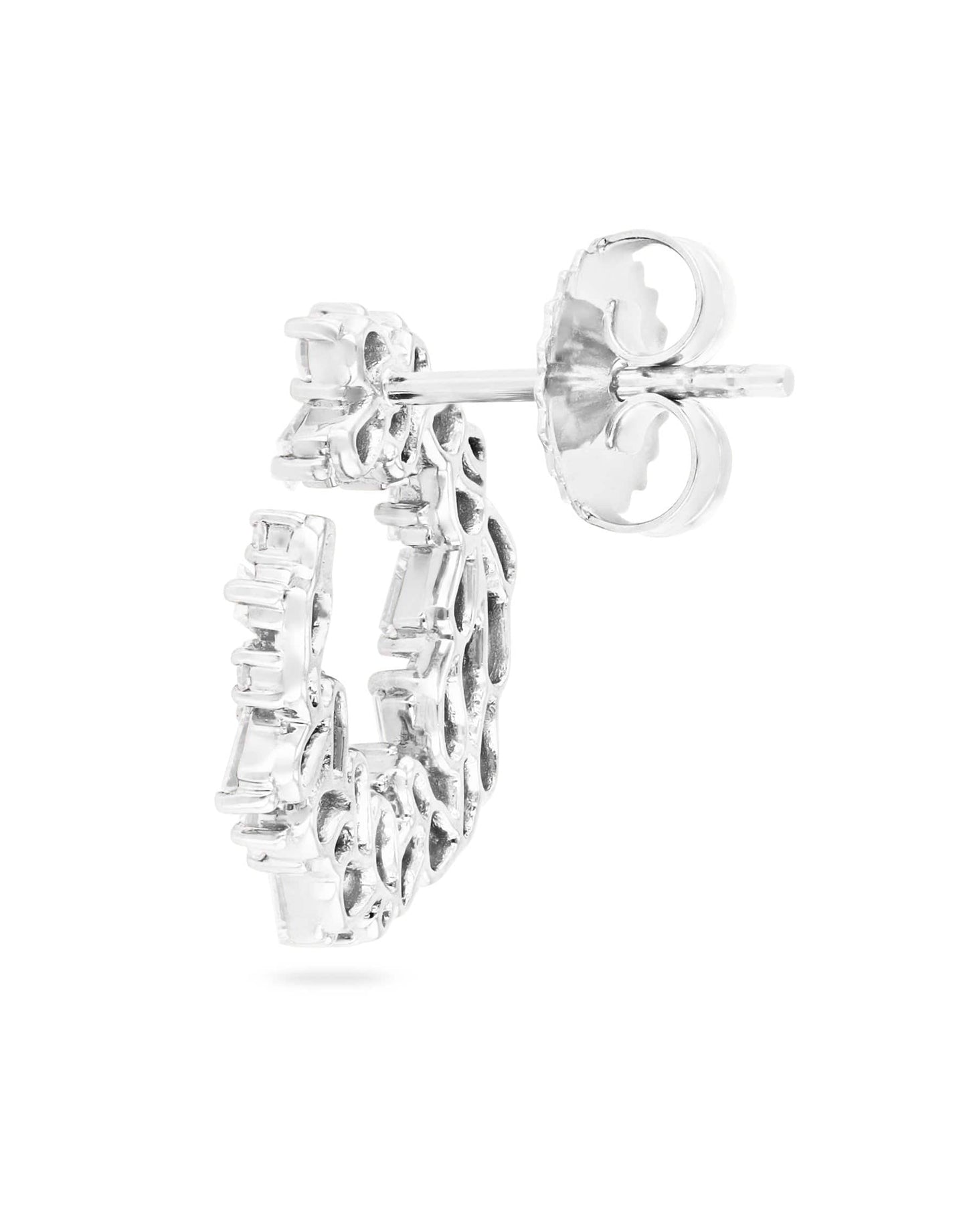 SUZANNE KALAN-Diamond Fireworks Spiral Earrings-WHITE GOLD