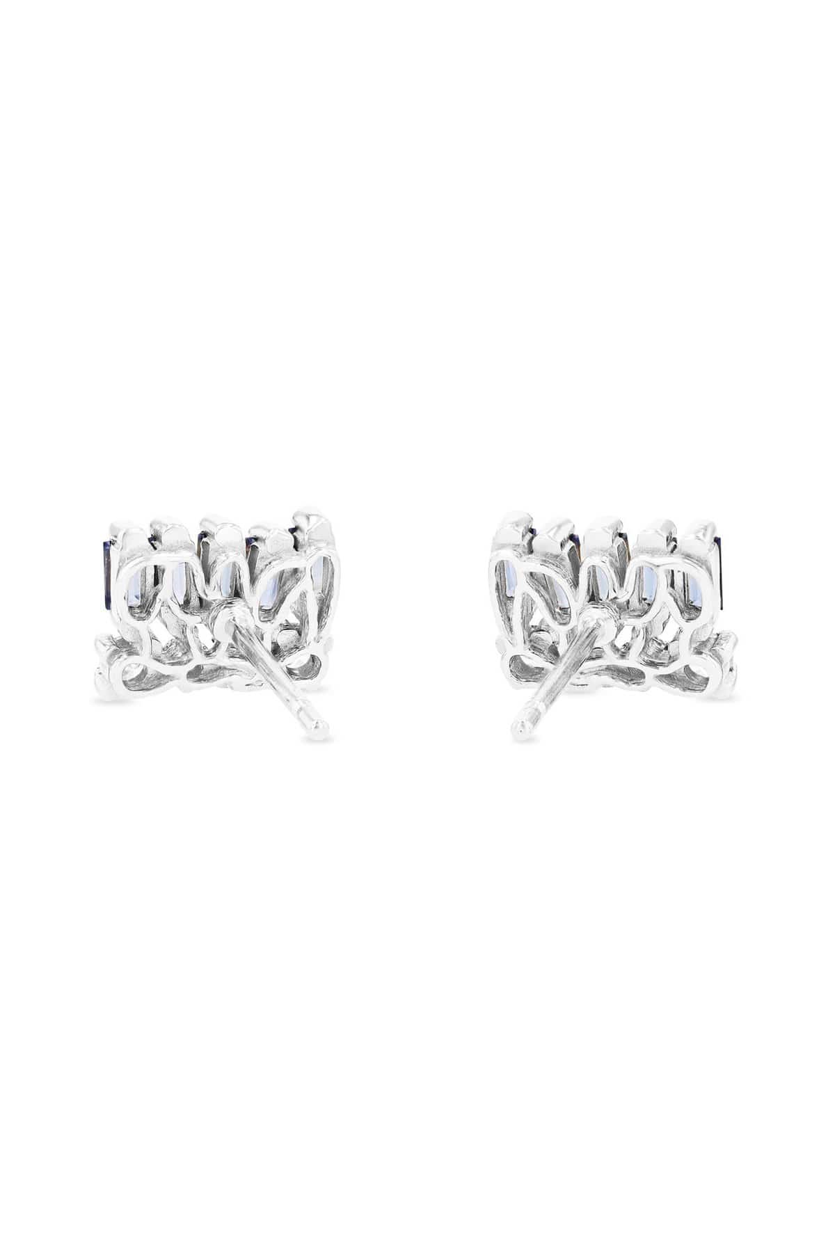 SUZANNE KALAN-Light Blue Sapphire Studs-WHITE GOLD