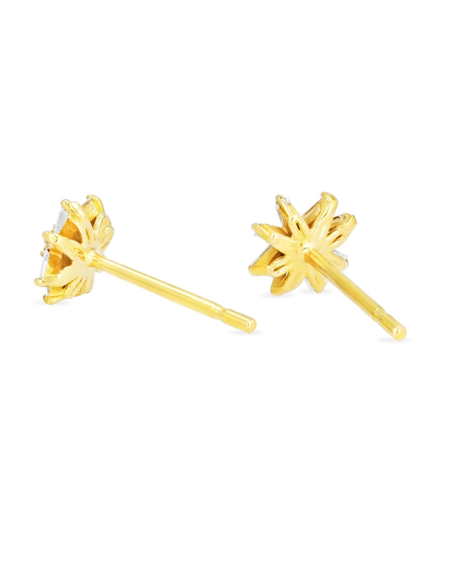 SUZANNE KALAN-Small Sunburst Stud Earrings-YELLOW GOLD
