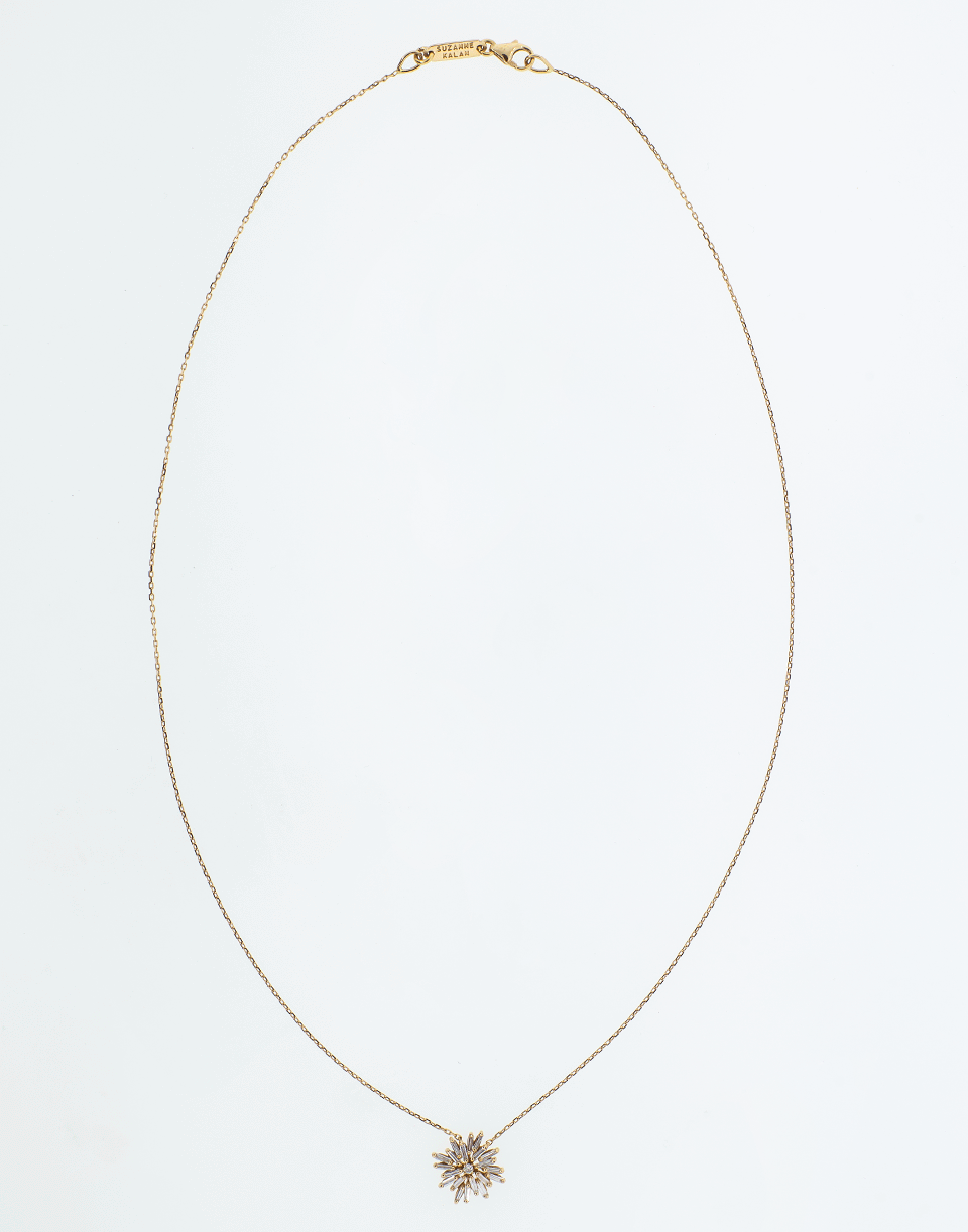 SUZANNE KALAN-Diamond Star Pendant Necklace-ROSE GOLD