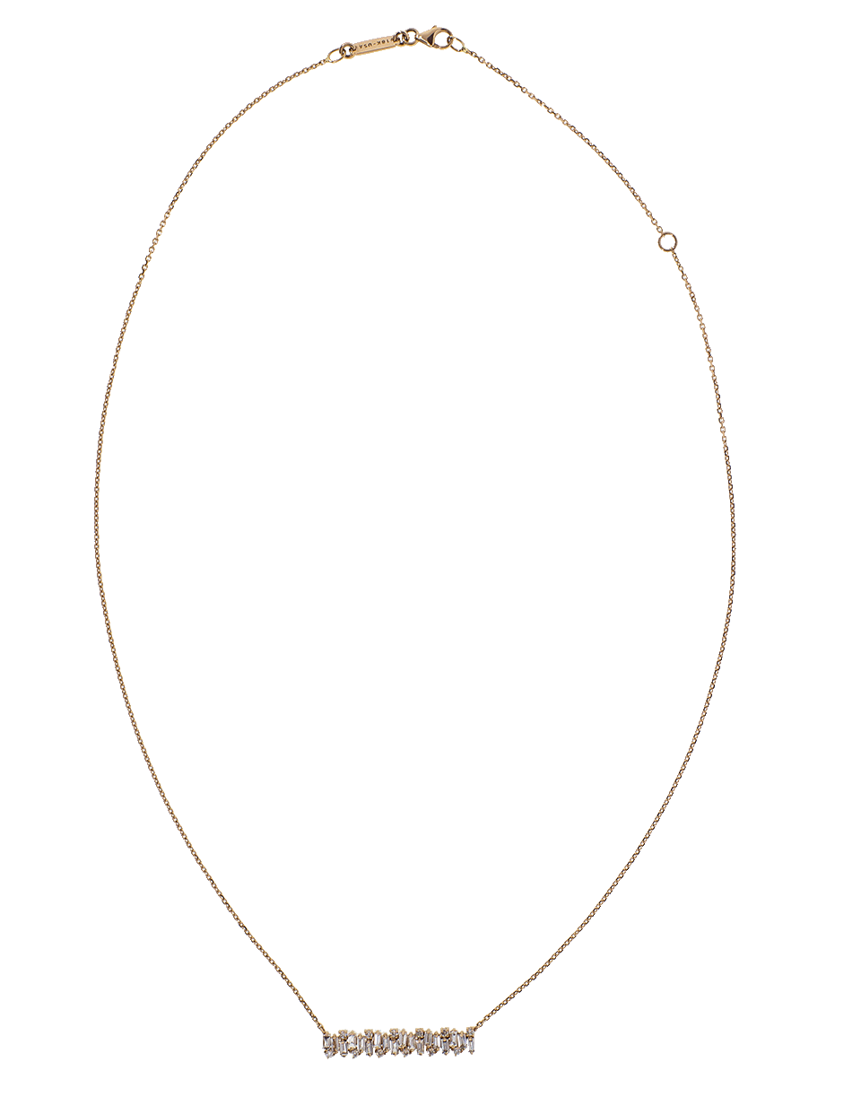 SUZANNE KALAN-Fireworks Diamond Bar Necklace-ROSE GOLD