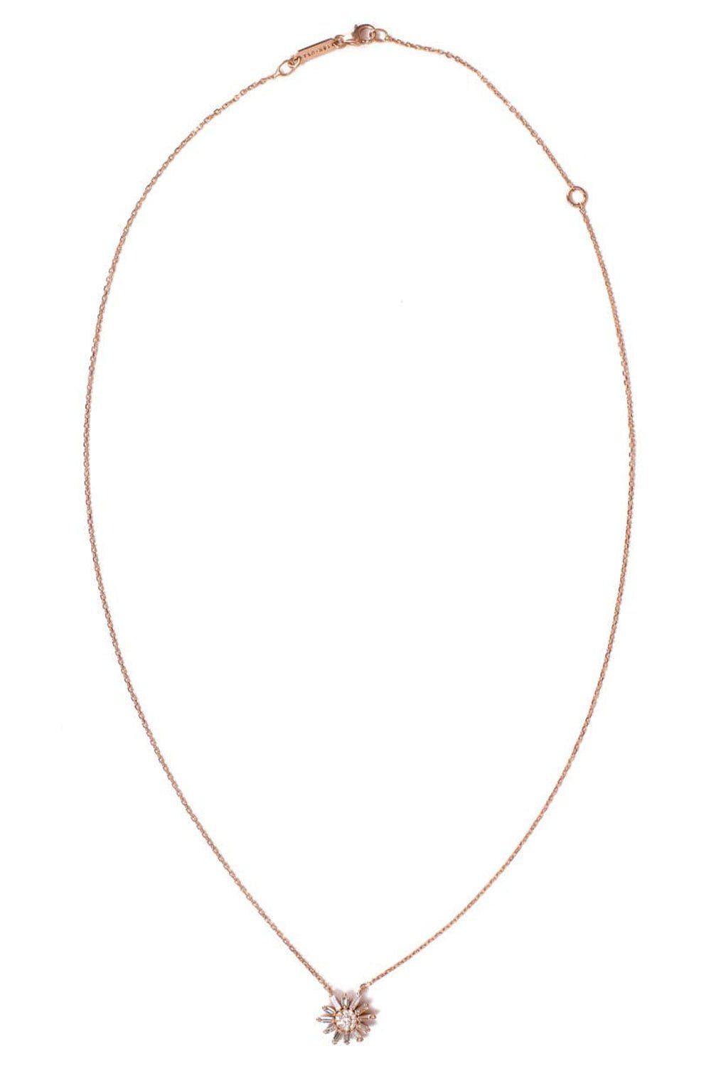 SUZANNE KALAN-Fireworks Diamond Flower Necklace-ROSE GOLD