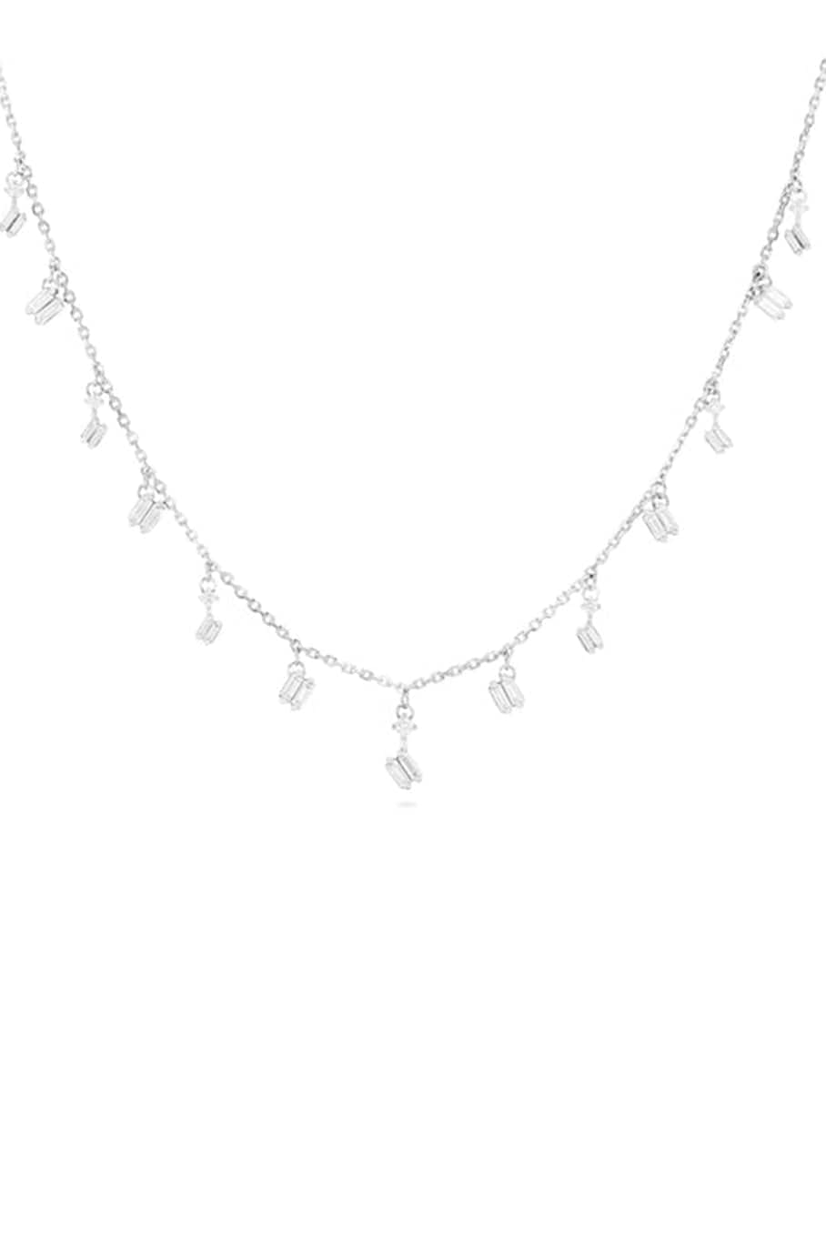 SUZANNE KALAN-Diamond Cascade Necklace-WHITE GOLD