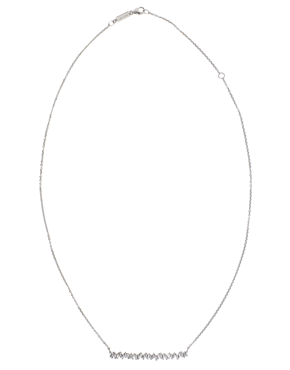 SUZANNE KALAN-Fireworks Diamond Bar Necklace-WHITE GOLD