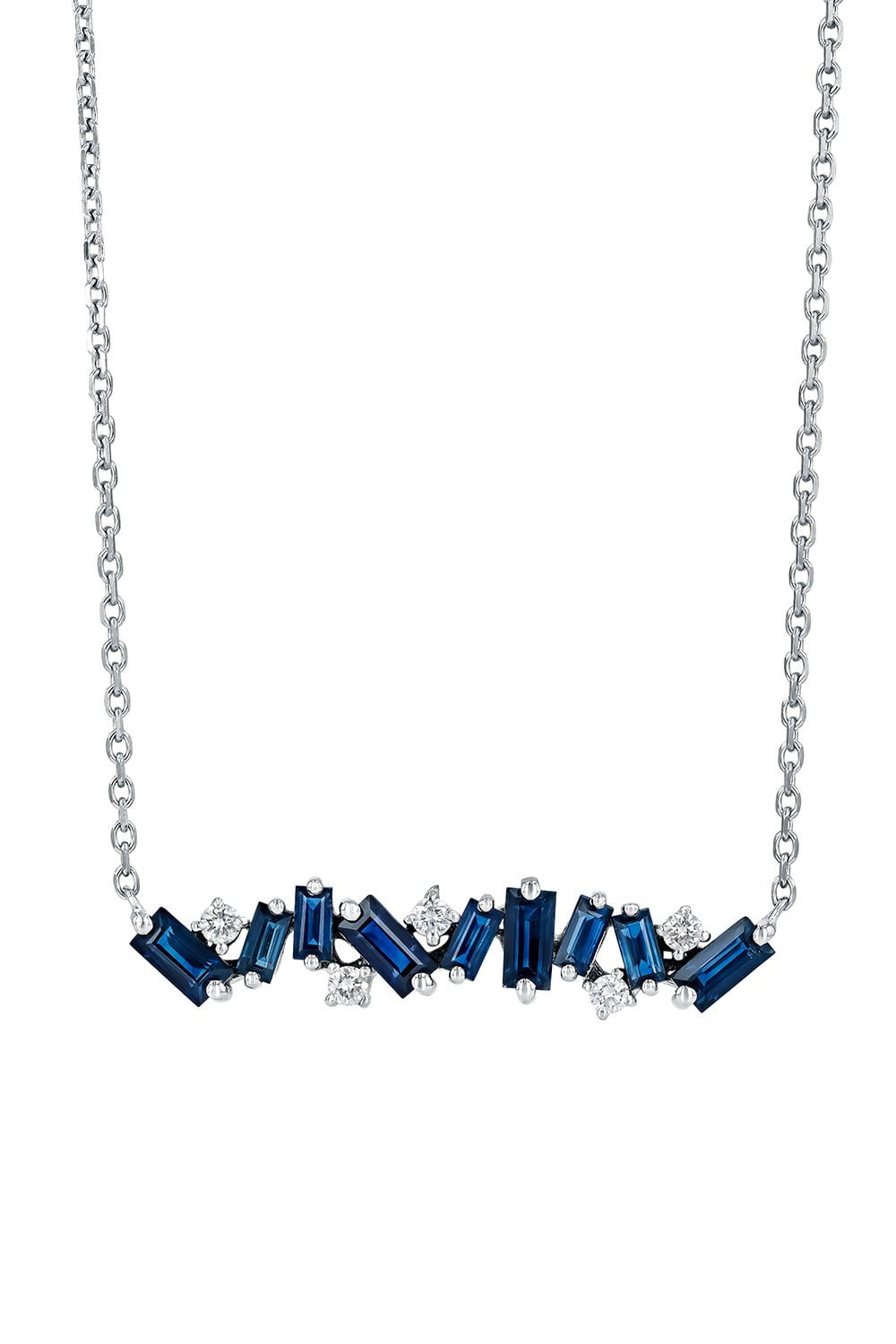 SUZANNE KALAN-Frenzy Sapphire Pendant Necklace-WHITE GOLD