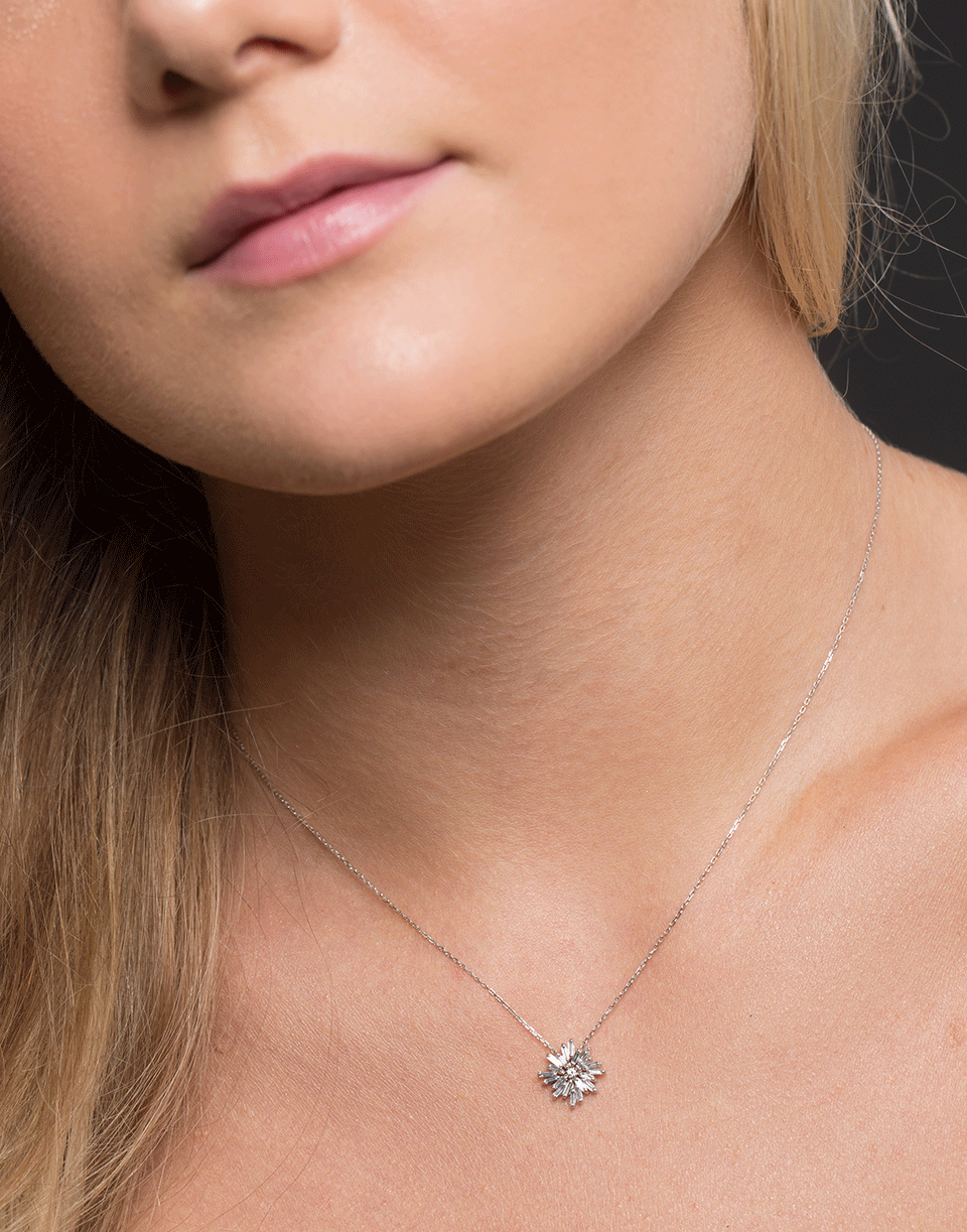 SUZANNE KALAN-Mini Diamond Star Necklace-WHITE GOLD