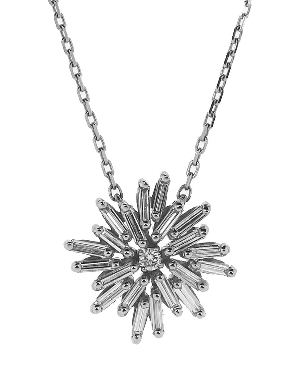 SUZANNE KALAN-Mini Diamond Star Necklace-WHITE GOLD