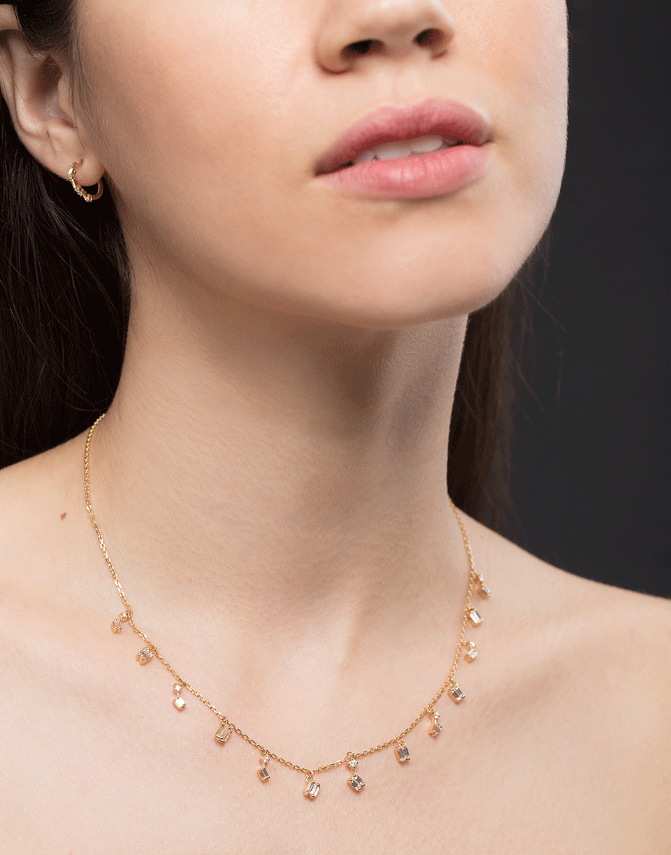 SUZANNE KALAN-Diamond Dangle Necklace-YELLOW GOLD