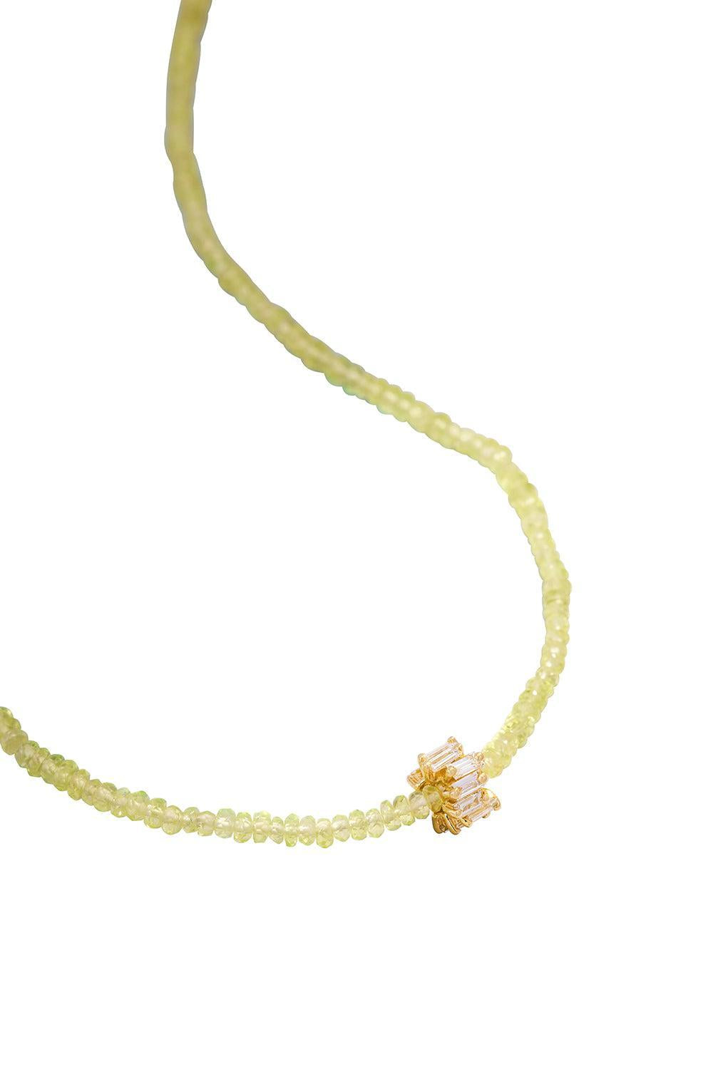 Infinite Chrysoberyl Diamond Bead Necklace-YELLOW GOLD-JEWELRYFINE JEWELNECKLACE O-SUZANNE KALAN